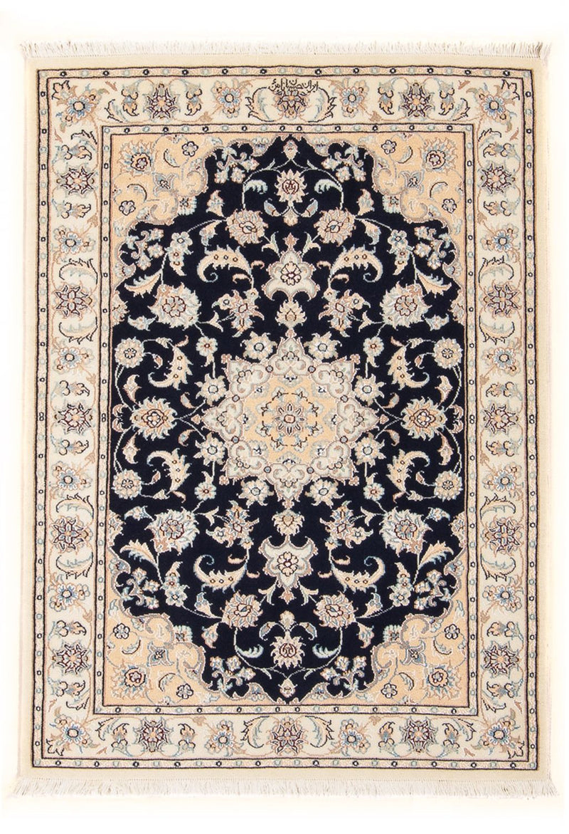 Alfombra Persa - Nain - Prima - 120 x 80 cm - azul oscuro