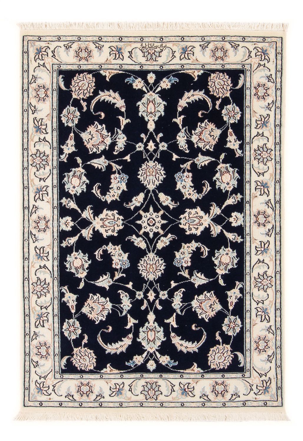 Alfombra Persa - Nain - Prima - 120 x 79 cm - azul oscuro