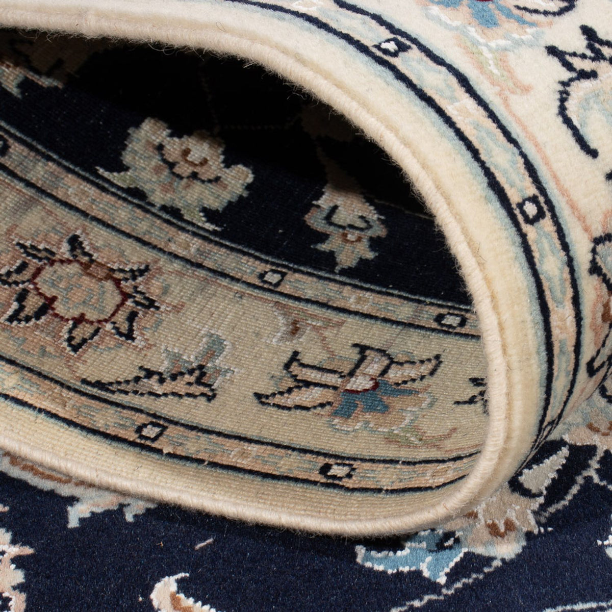 Alfombra Persa - Nain - Prima - 120 x 79 cm - azul oscuro