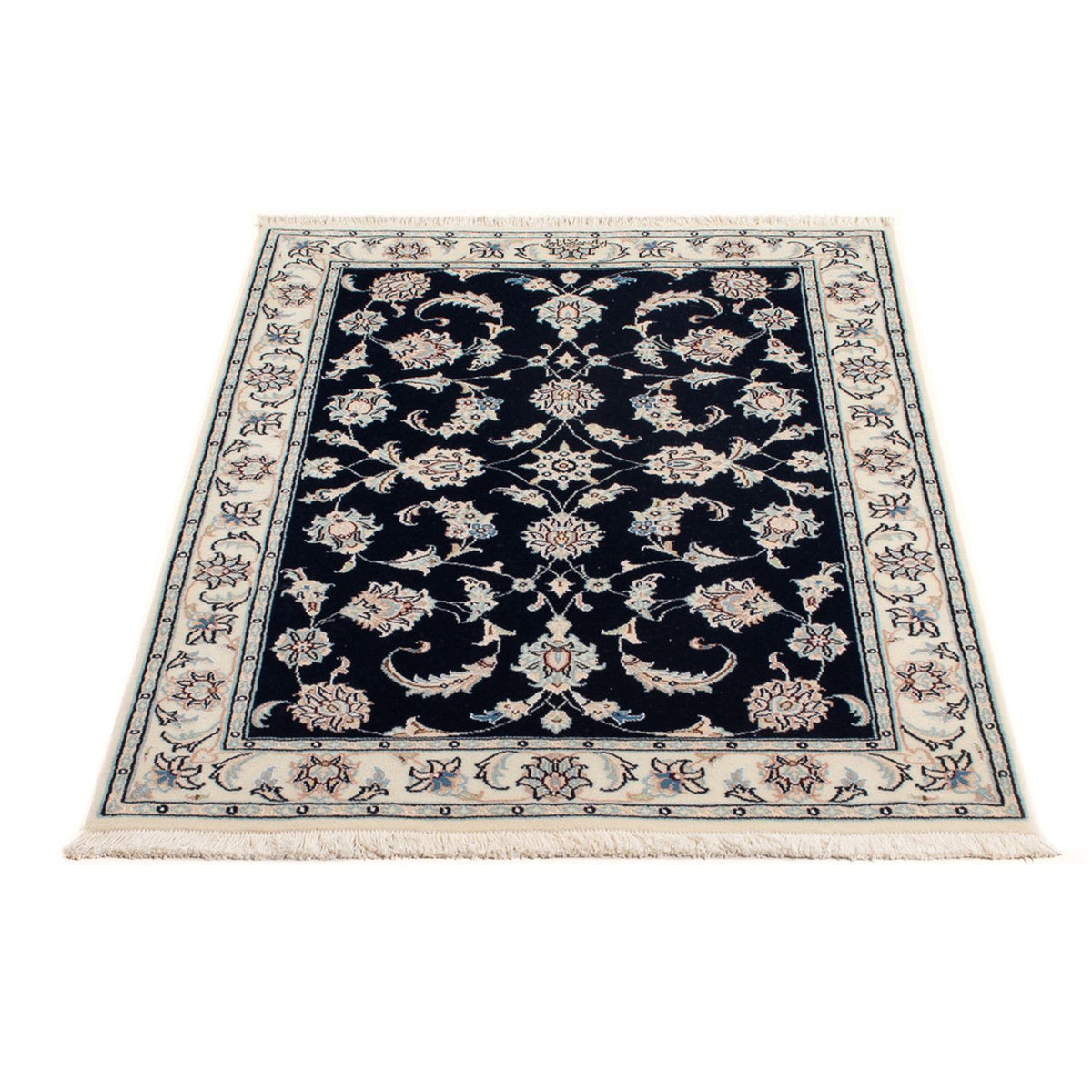 Alfombra Persa - Nain - Prima - 120 x 79 cm - azul oscuro