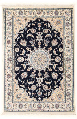 Alfombra Persa - Nain - Prima - 122 x 80 cm - azul oscuro