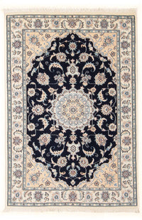Alfombra Persa - Nain - Prima - 122 x 80 cm - azul oscuro