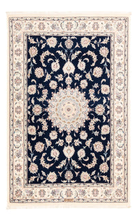 Alfombra Persa - Nain - Prima - 161 x 105 cm - azul oscuro