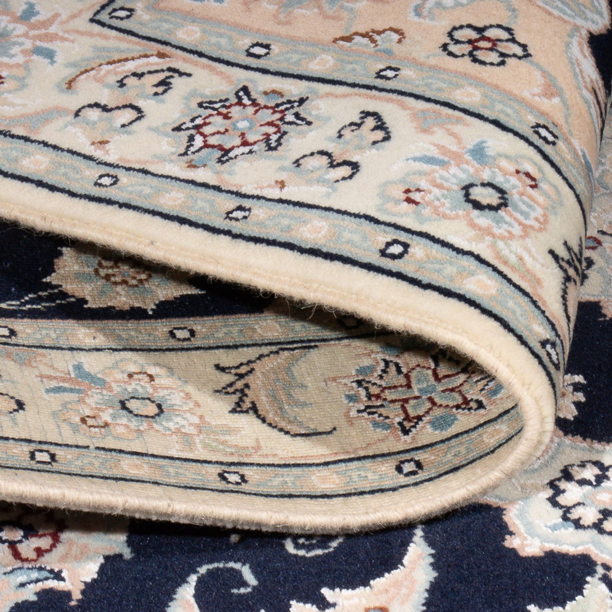 Alfombra Persa - Nain - Prima - 120 x 84 cm - azul oscuro