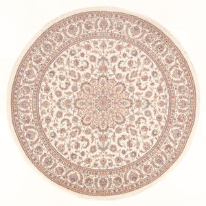 Alfombra Persa - Tabriz - Real redondo  - 250 x 250 cm - crema