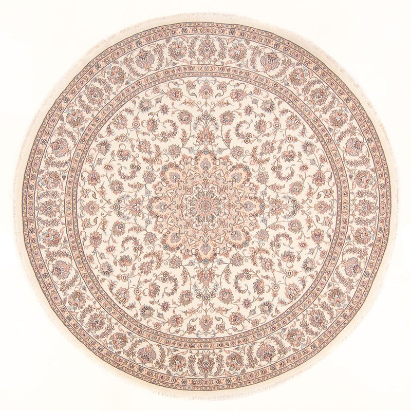 Alfombra Persa - Tabriz - Real redondo  - 250 x 250 cm - crema