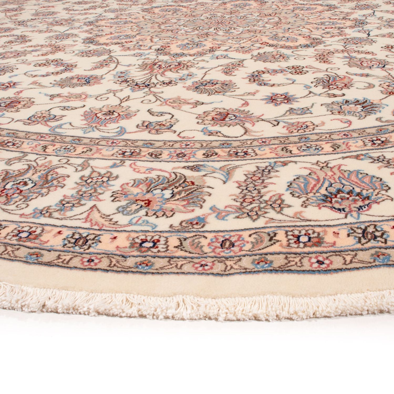 Alfombra Persa - Tabriz - Real redondo  - 250 x 250 cm - crema