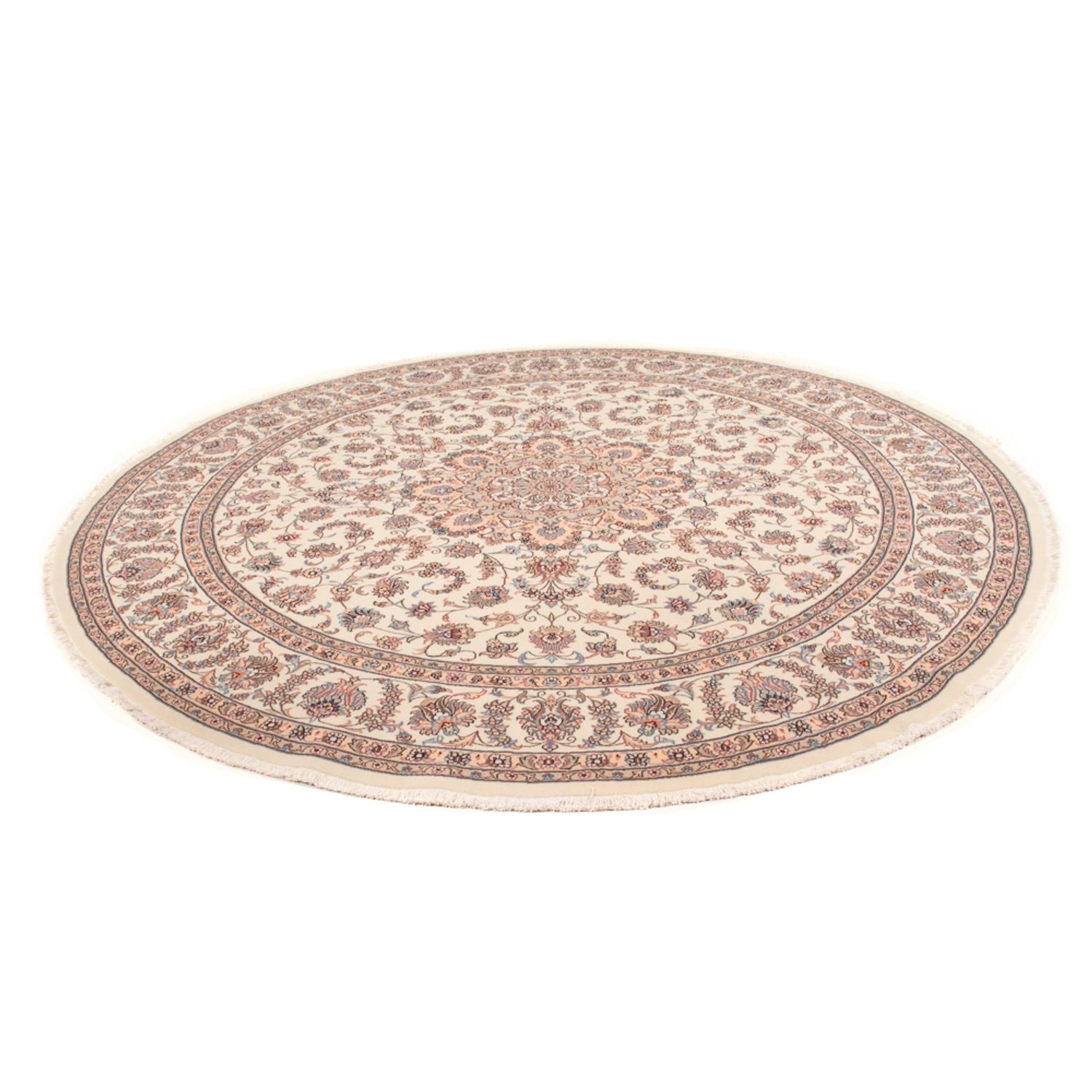 Alfombra Persa - Tabriz - Real redondo  - 250 x 250 cm - crema
