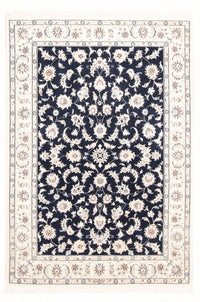 Alfombra Persa - Nain - Real - 175 x 120 cm - azul oscuro