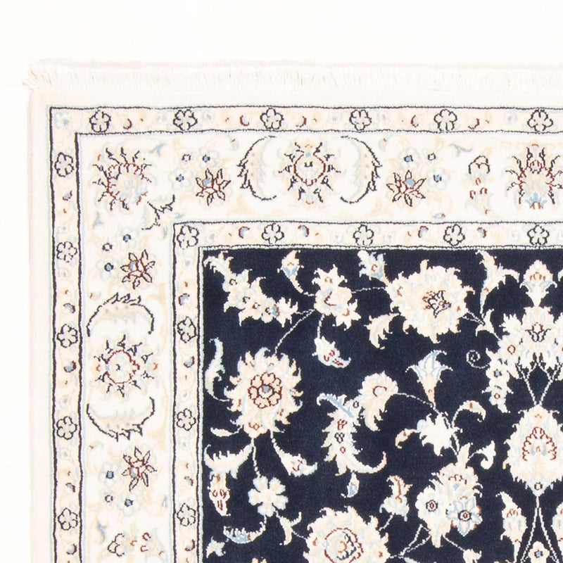 Alfombra Persa - Nain - Real - 175 x 120 cm - azul oscuro