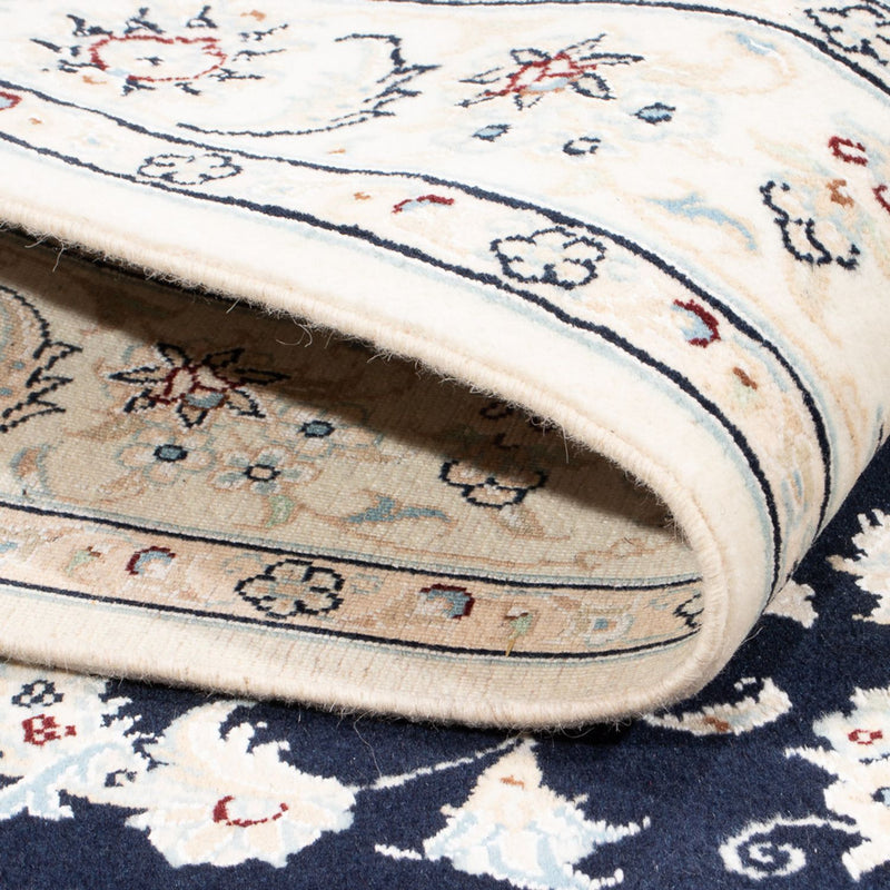 Alfombra Persa - Nain - Real - 175 x 120 cm - azul oscuro