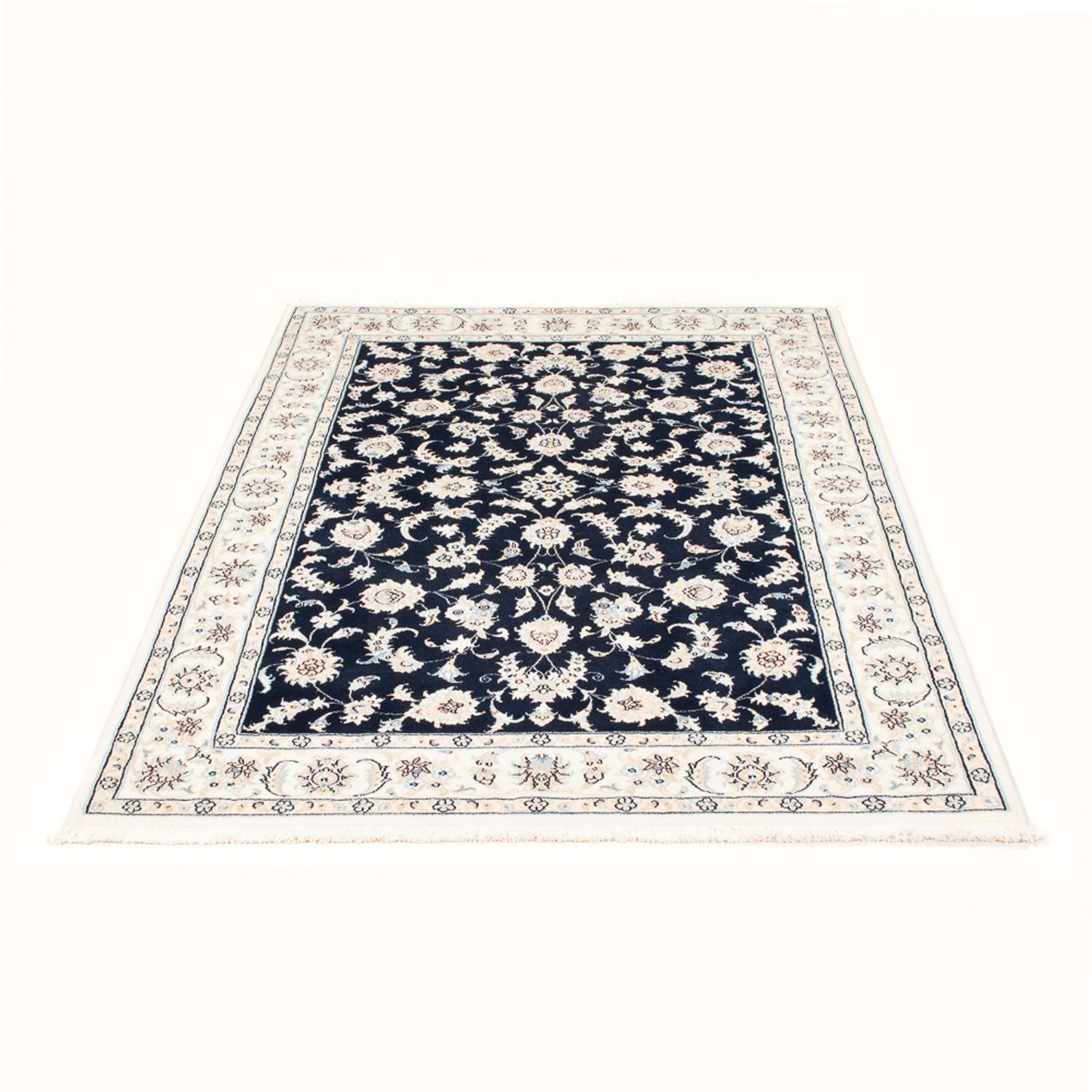 Alfombra Persa - Nain - Real - 175 x 120 cm - azul oscuro