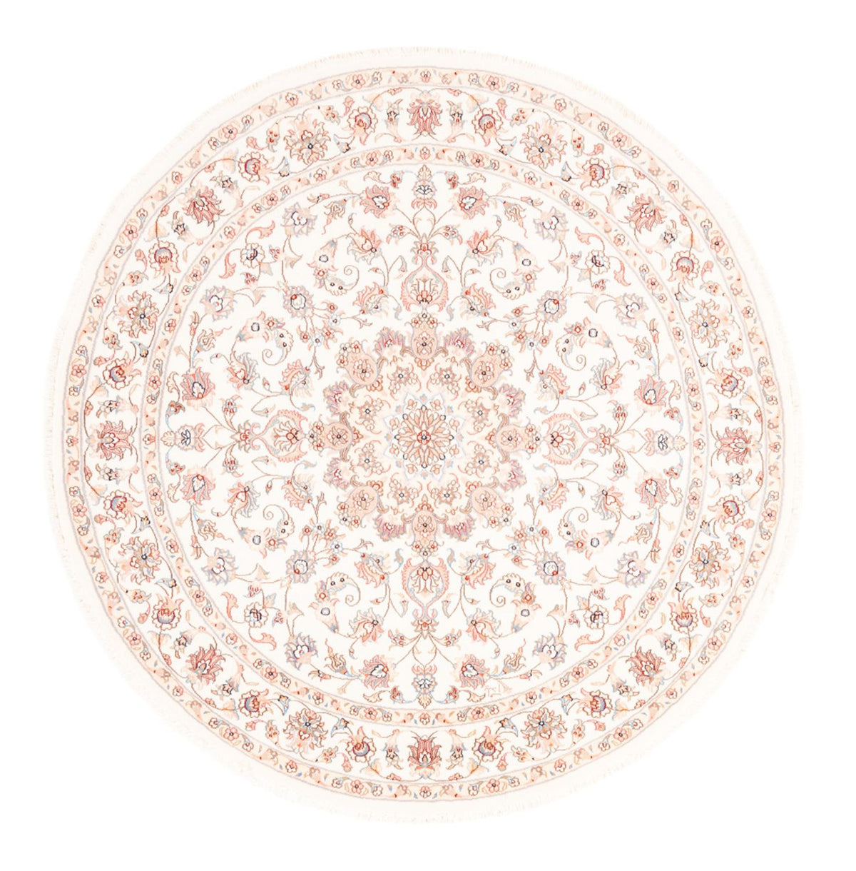 Alfombra persa - Tabriz redondo  - 157 x 151 cm - crema