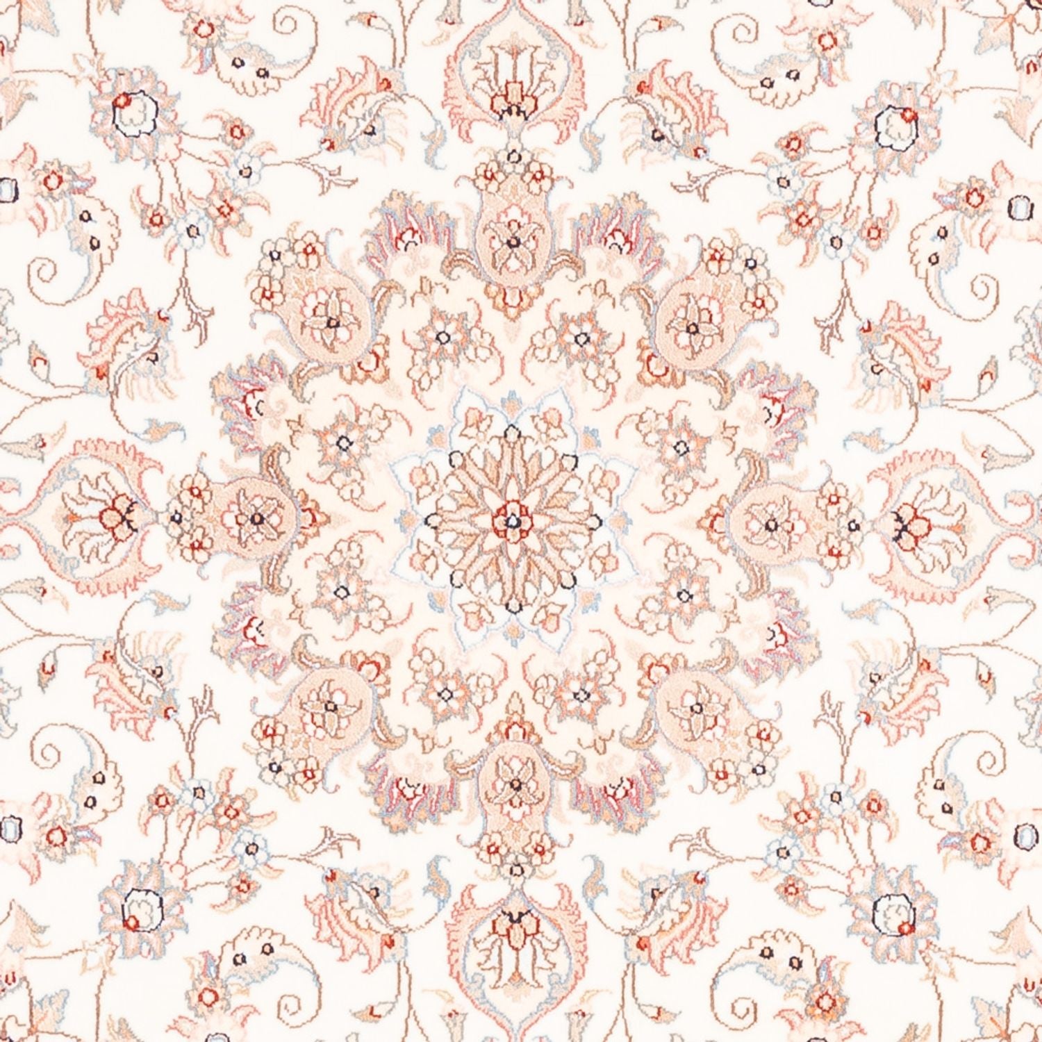 Alfombra persa - Tabriz redondo  - 157 x 151 cm - crema