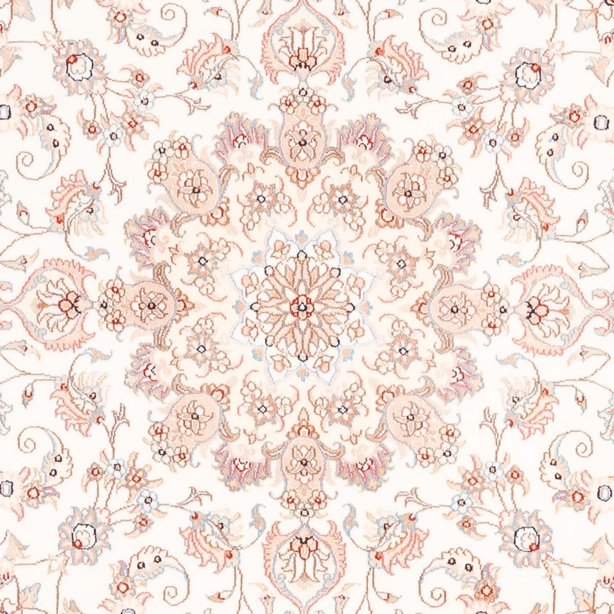 Alfombra persa - Tabriz redondo  - 157 x 151 cm - crema