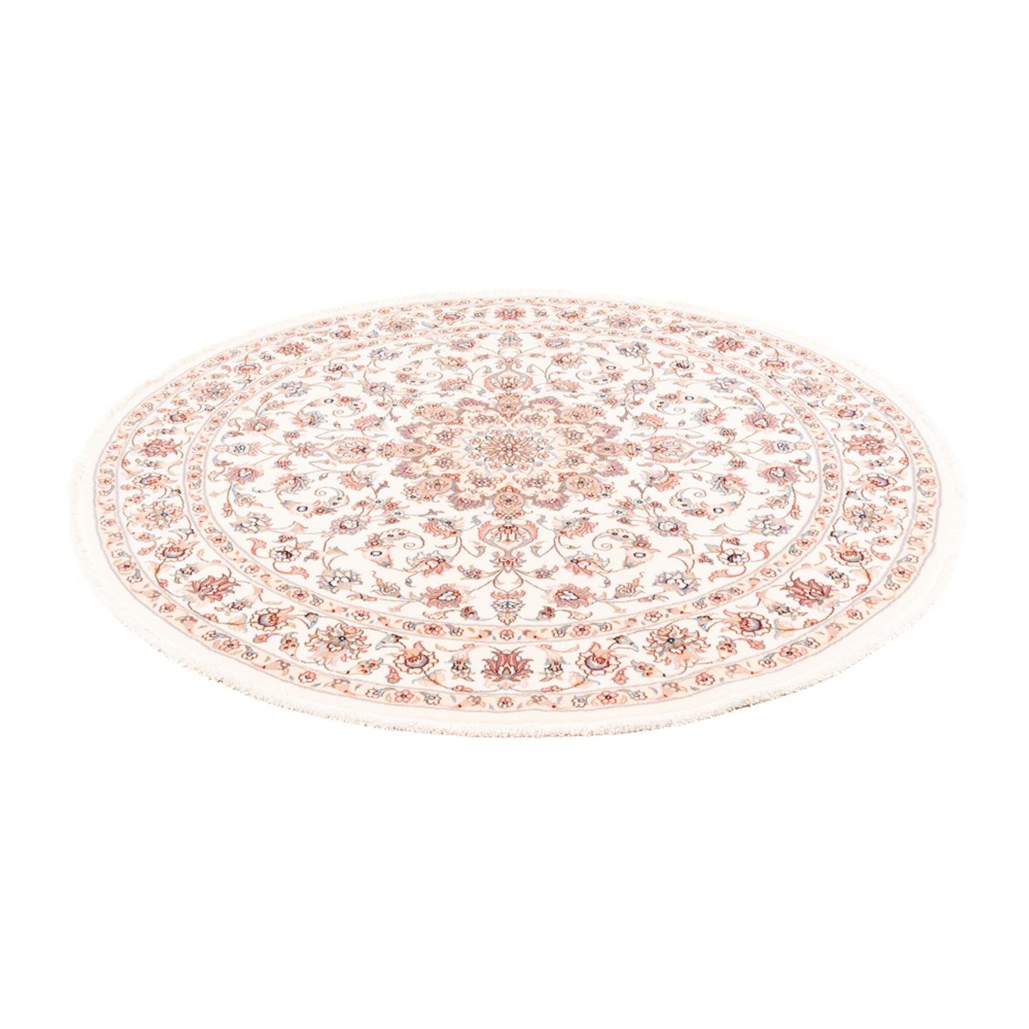 Alfombra persa - Tabriz redondo  - 157 x 151 cm - crema