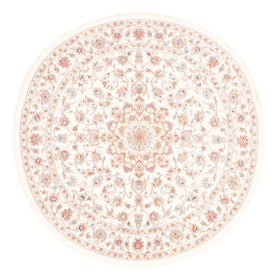 Alfombra persa - Tabriz redondo  - 154 x 147 cm - crema