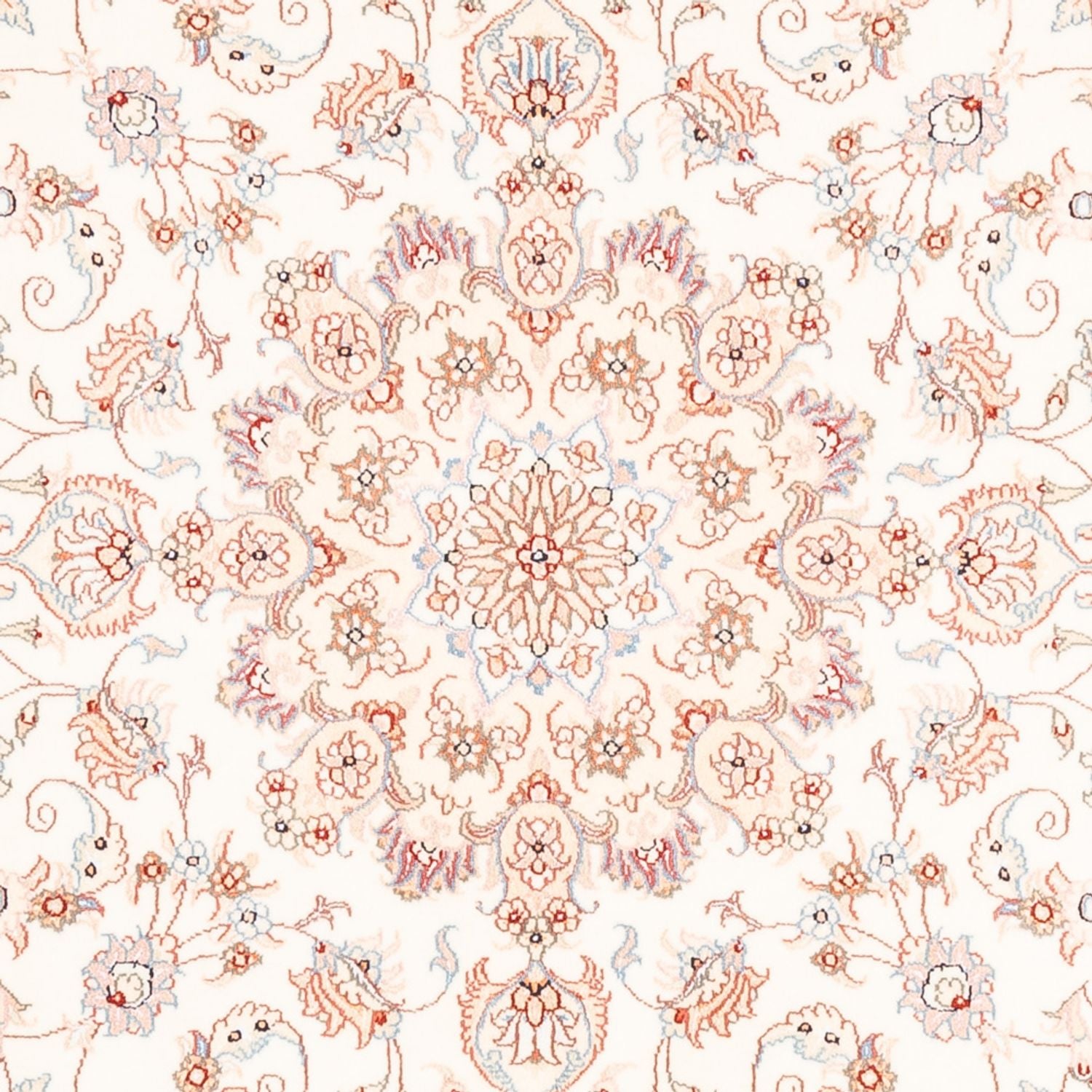 Alfombra persa - Tabriz redondo  - 154 x 147 cm - crema