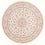 Alfombra Persa - Tabriz - Real redondo  - 202 x 196 cm - crema