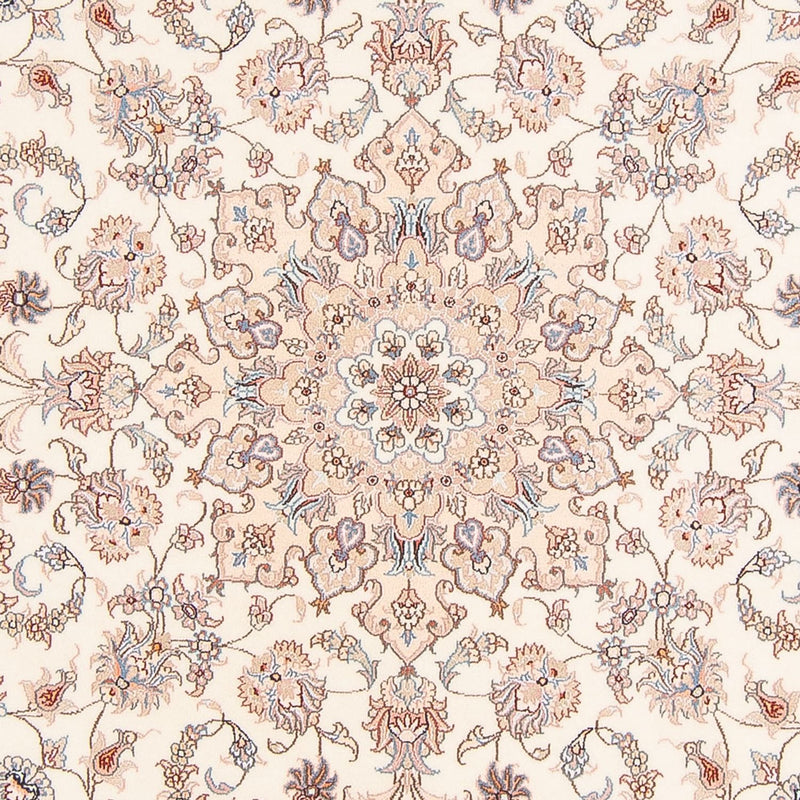 Alfombra Persa - Tabriz - Real redondo  - 202 x 196 cm - crema