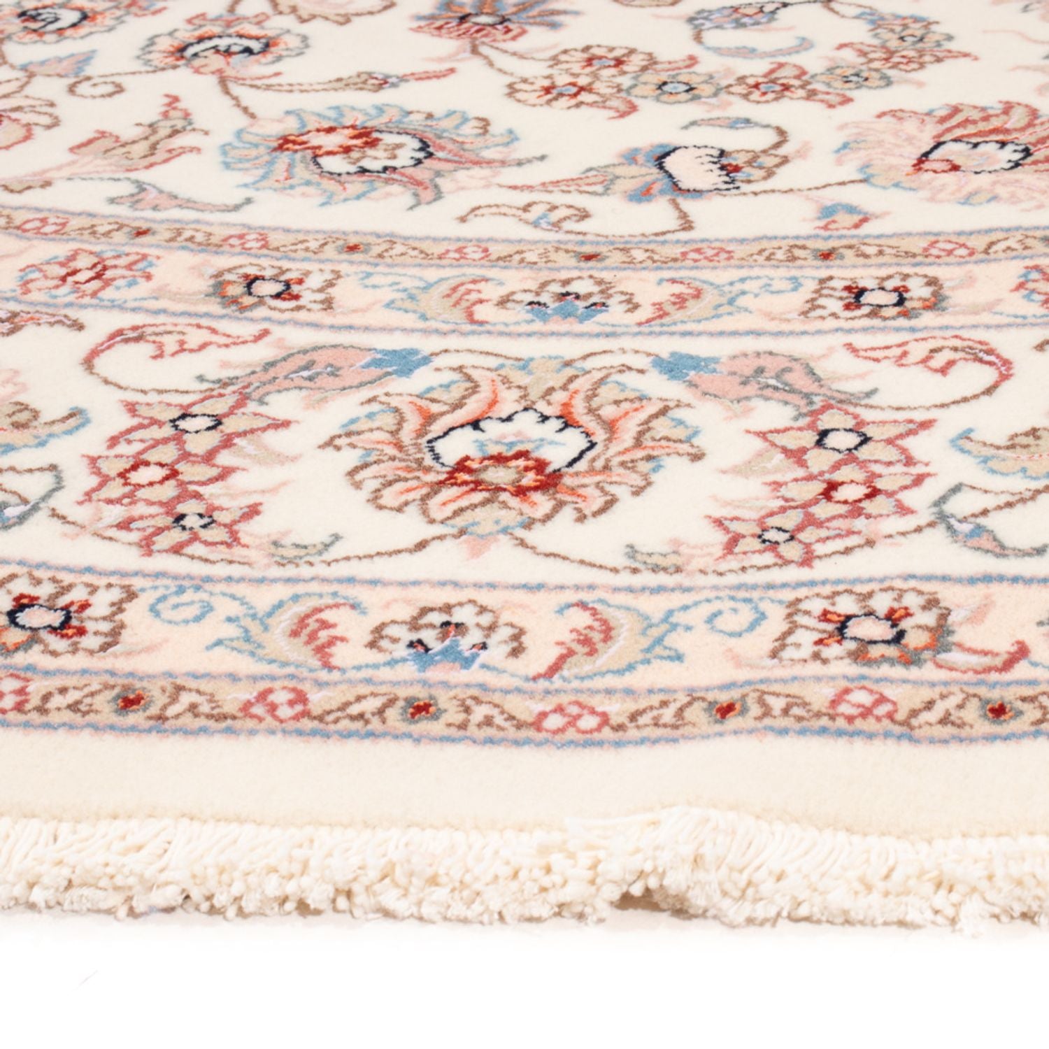 Alfombra Persa - Tabriz - Real redondo  - 202 x 196 cm - crema