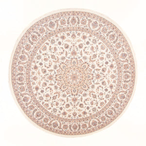 Alfombra Persa - Tabriz - Real redondo  - 250 x 250 cm - crema