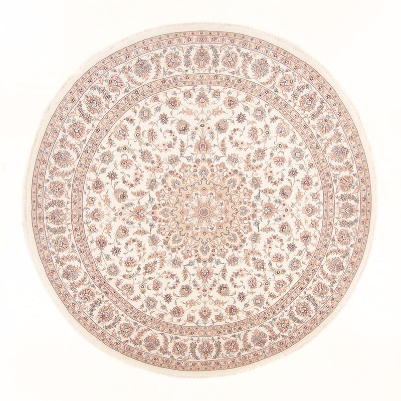 Alfombra Persa - Tabriz - Real redondo  - 250 x 250 cm - crema