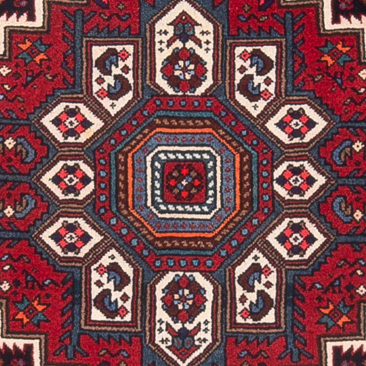 Alfombra persa - Nómada - 109 x 72 cm - rojo