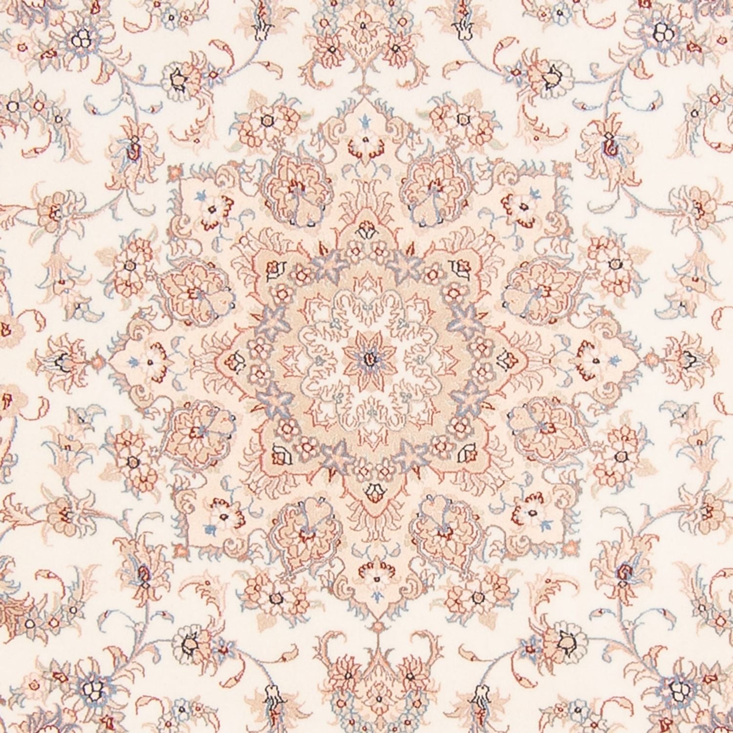 Alfombra Persa - Tabriz - Real cuadrado  - 205 x 200 cm - crema