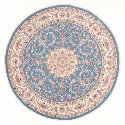 Alfombra Persa - Tabriz - Real redondo  - 200 x 200 cm - azul claro