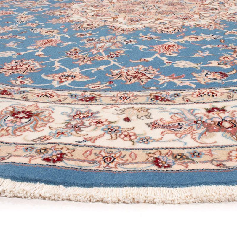 Alfombra Persa - Tabriz - Real redondo  - 200 x 200 cm - azul claro