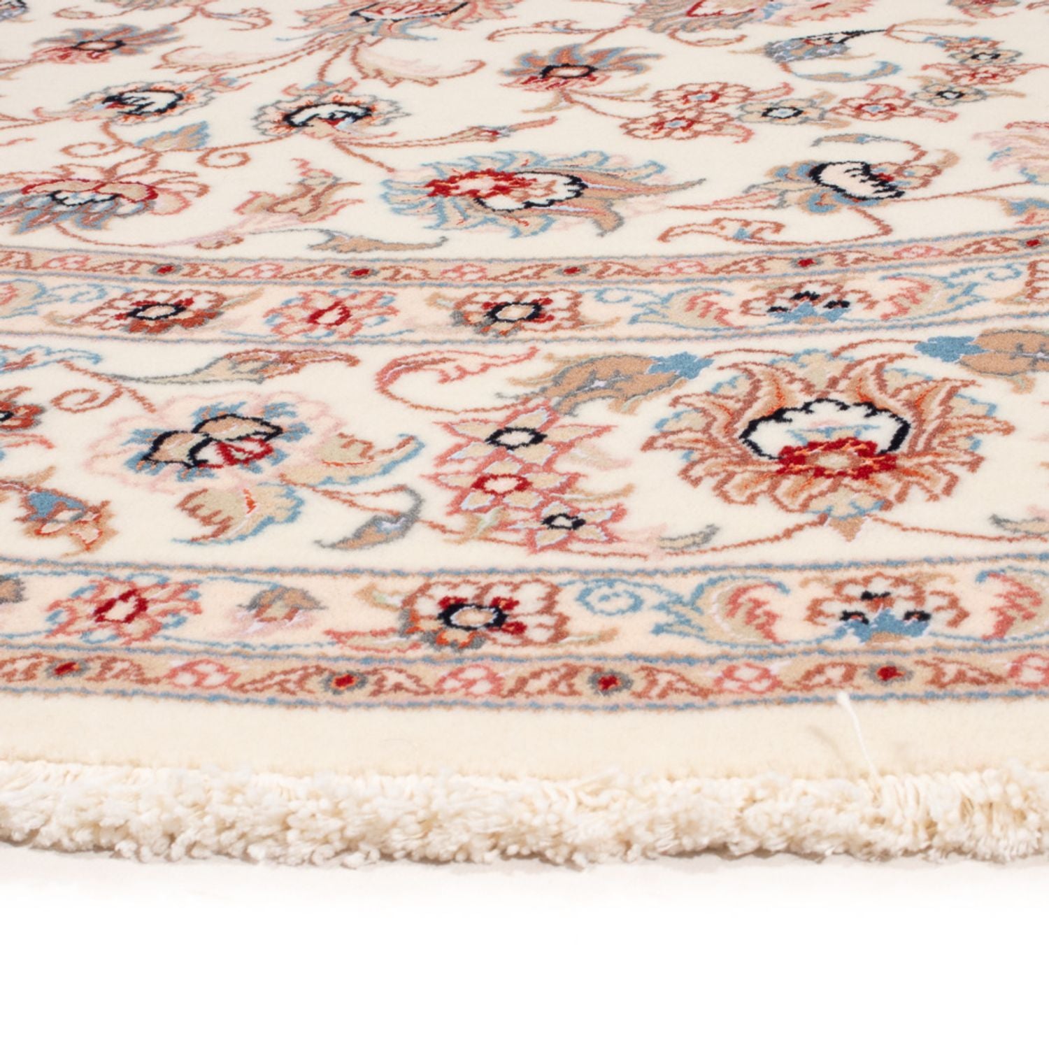 Alfombra Persa - Tabriz - Real redondo  - 200 x 200 cm - crema