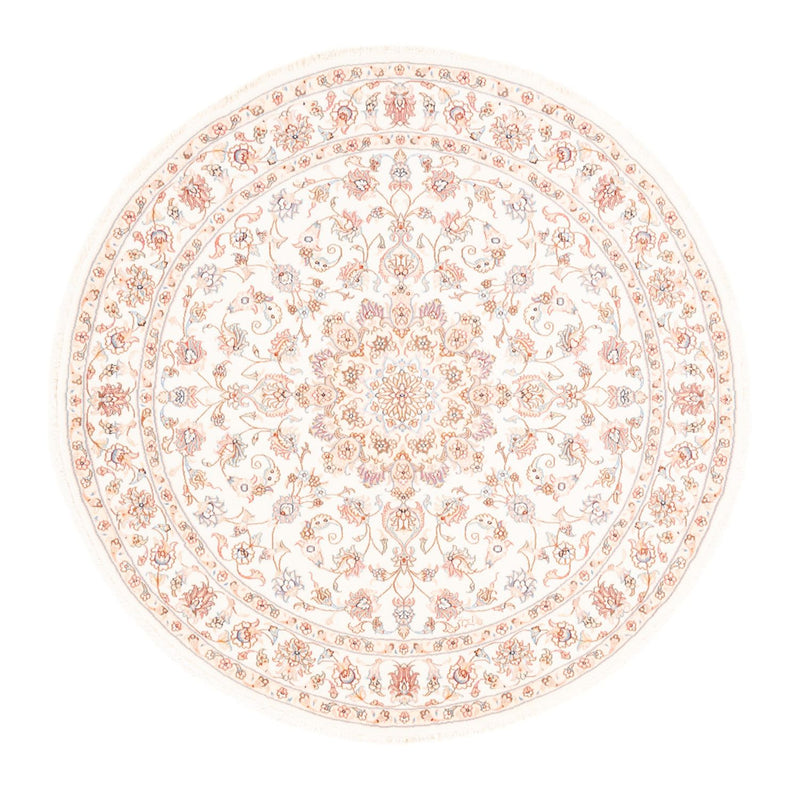 Alfombra persa - Tabriz redondo  - 150 x 150 cm - crema