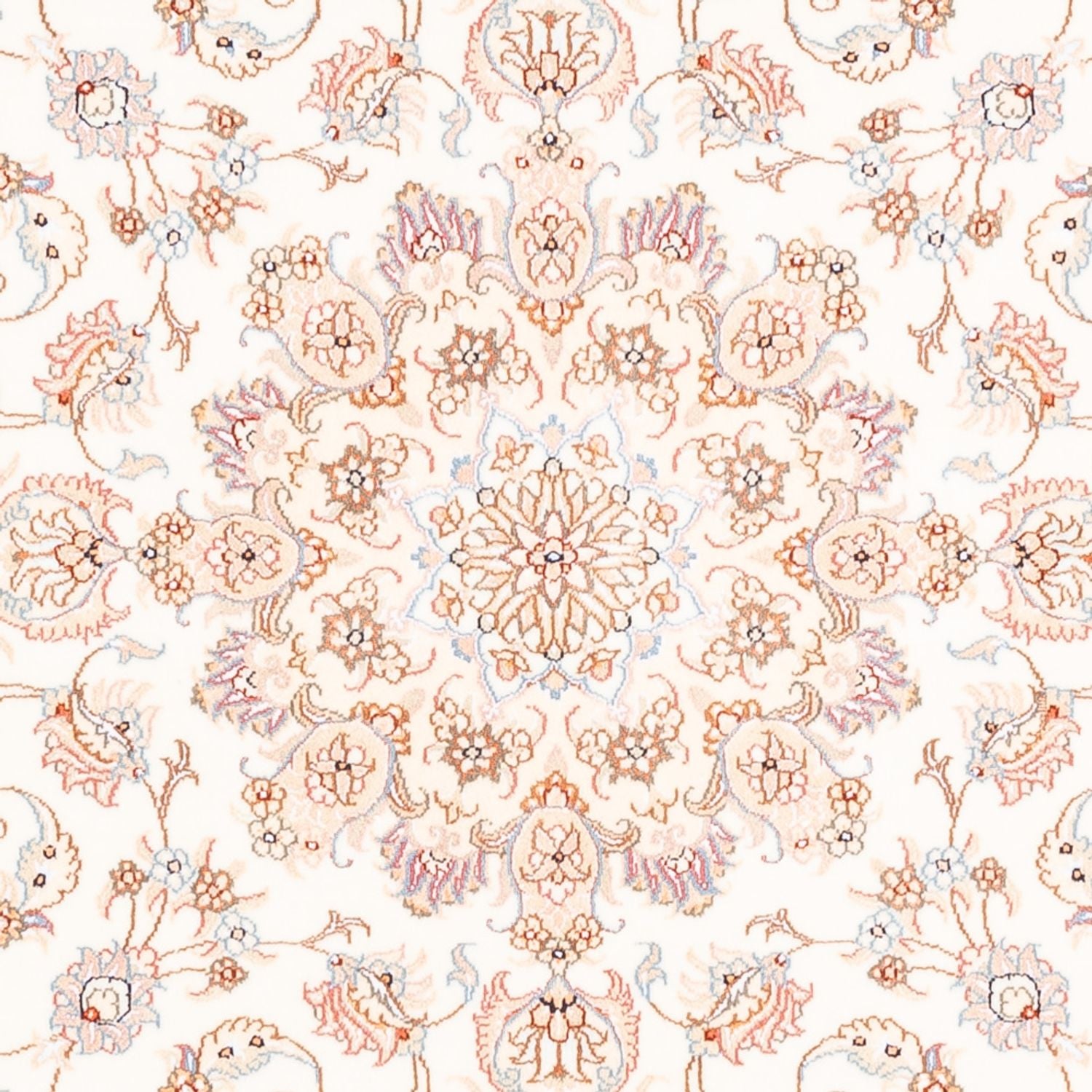 Alfombra persa - Tabriz redondo  - 150 x 150 cm - crema