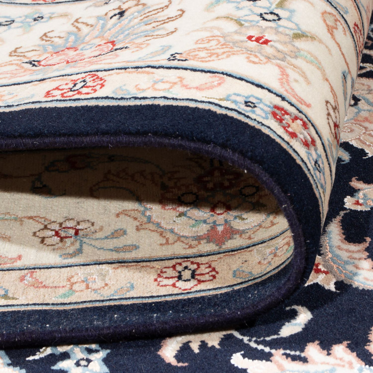 Alfombra Persa - Tabriz - Real - 200 x 149 cm - azul oscuro