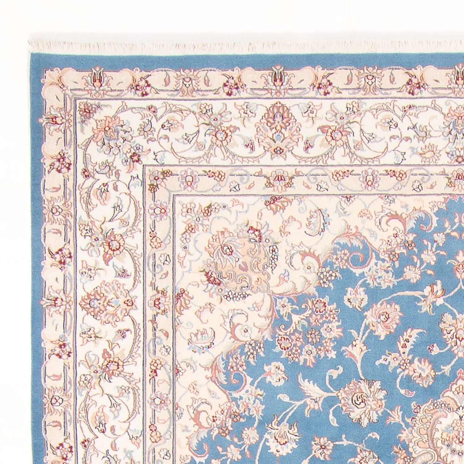 Alfombra Persa - Tabriz - Real - 300 x 200 cm - azul claro