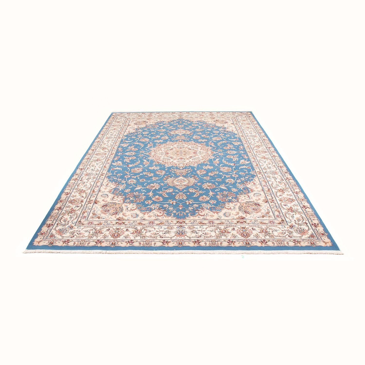 Alfombra Persa - Tabriz - Real - 300 x 200 cm - azul claro