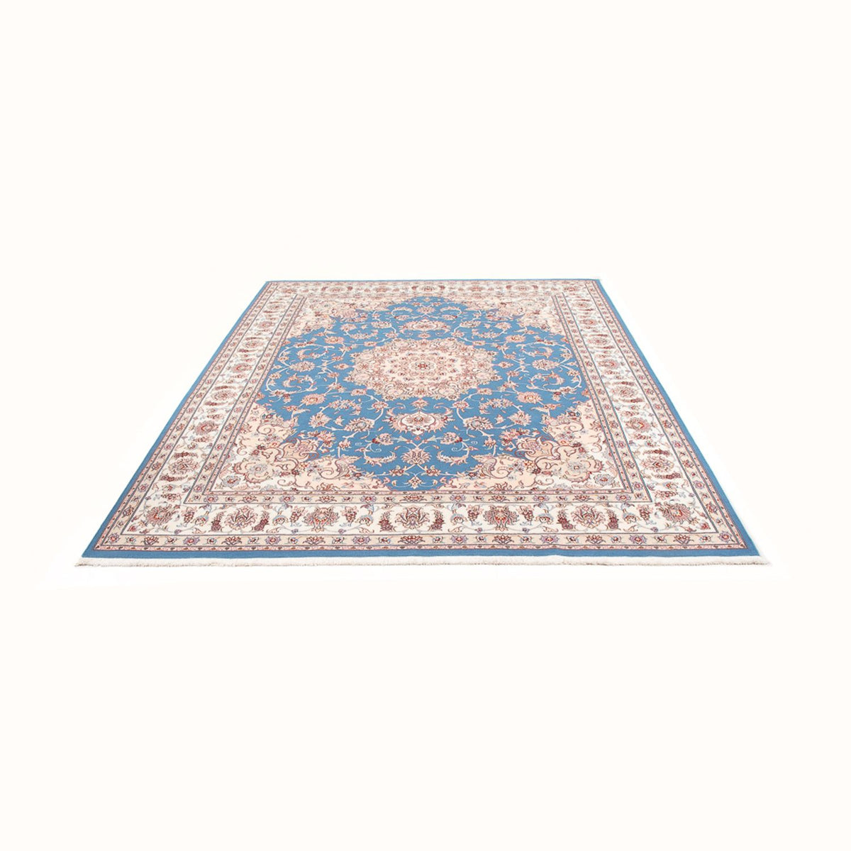 Alfombra Persa - Tabriz - Real - 253 x 197 cm - azul claro