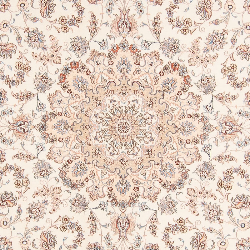 Alfombra Persa - Tabriz - Real redondo  - 248 x 248 cm - crema