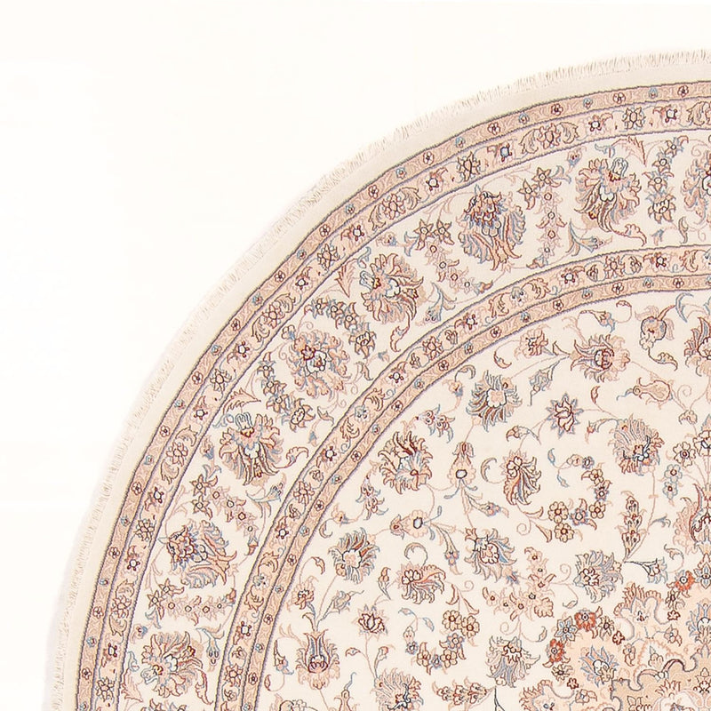 Alfombra Persa - Tabriz - Real redondo  - 248 x 248 cm - crema