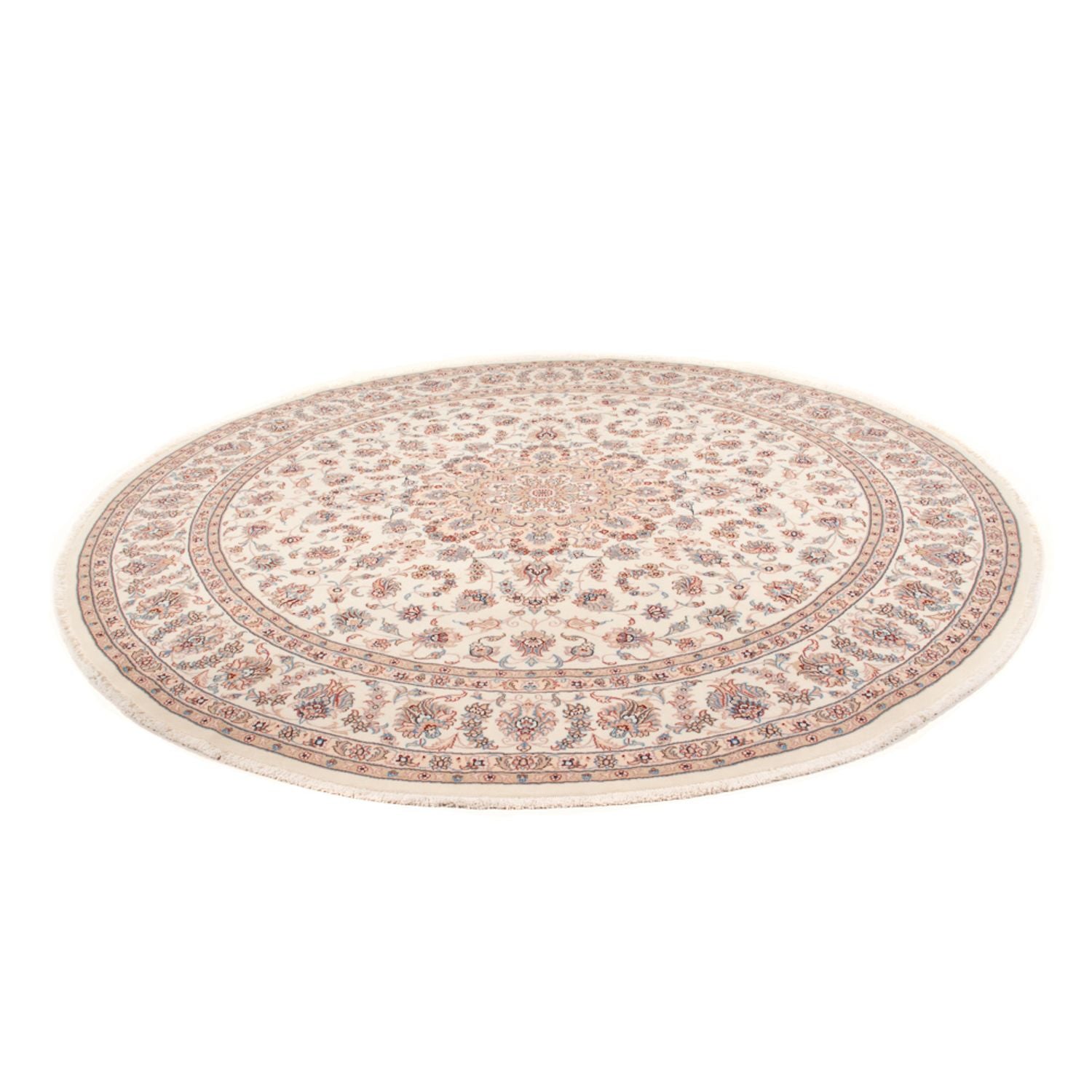 Alfombra Persa - Tabriz - Real redondo  - 248 x 248 cm - crema