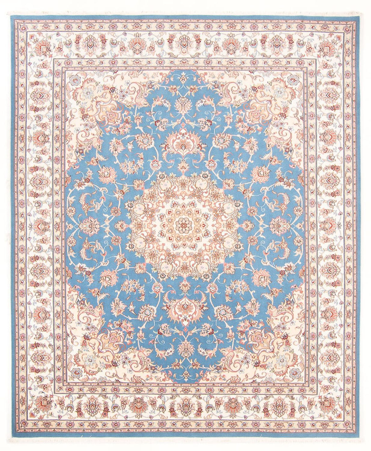 Alfombra Persa - Tabriz - Real - 251 x 200 cm - azul claro