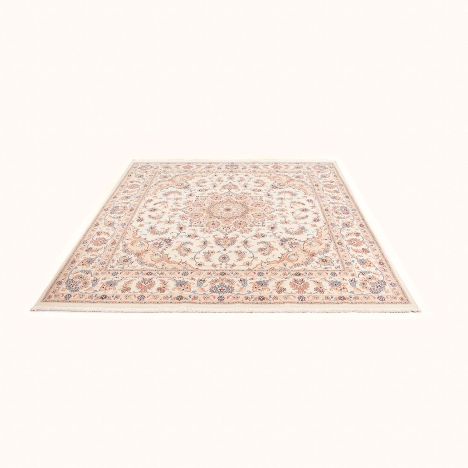 Alfombra Persa - Tabriz - Real cuadrado  - 211 x 198 cm - crema