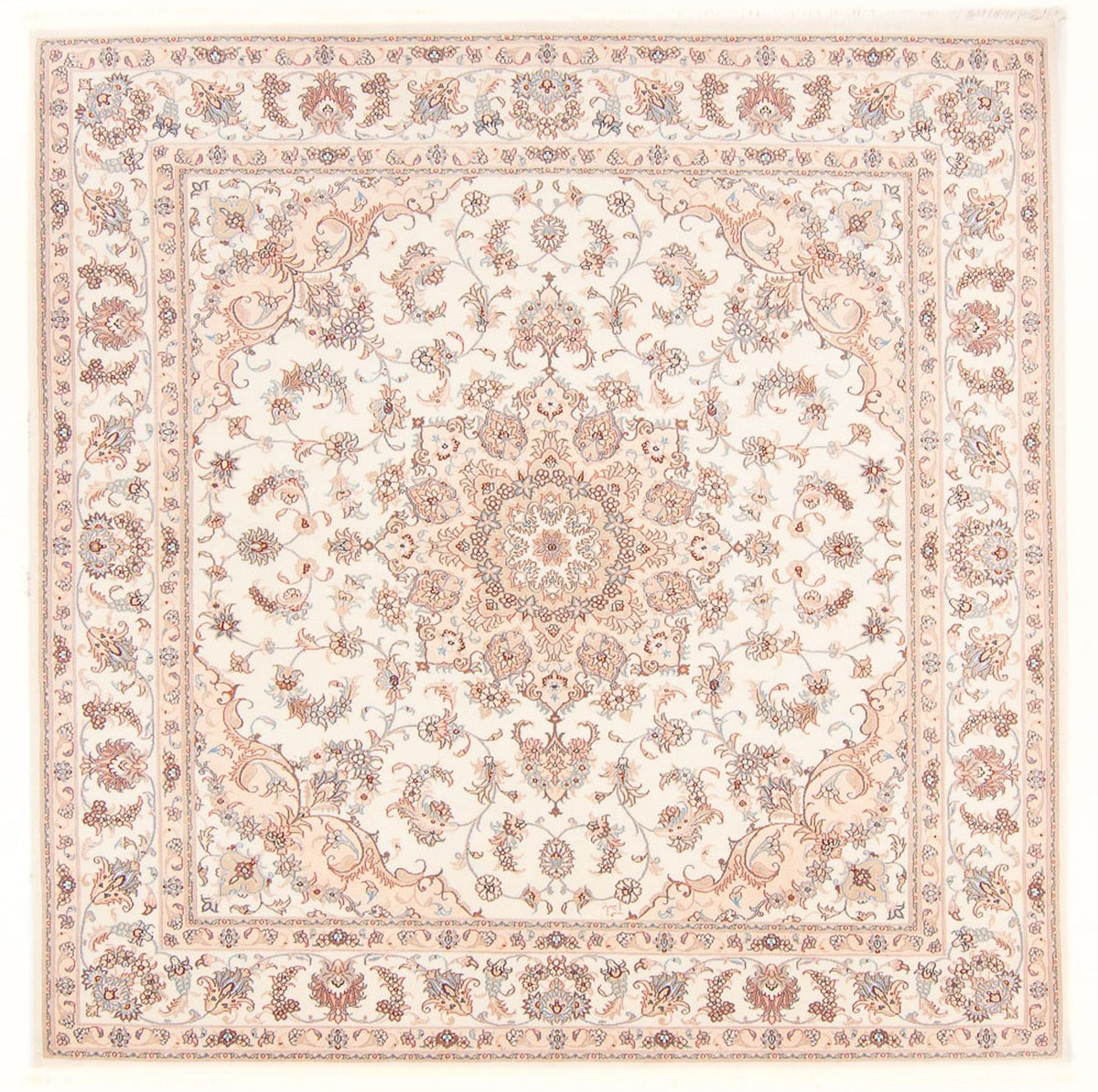 Alfombra Persa - Tabriz - Real cuadrado  - 208 x 197 cm - crema