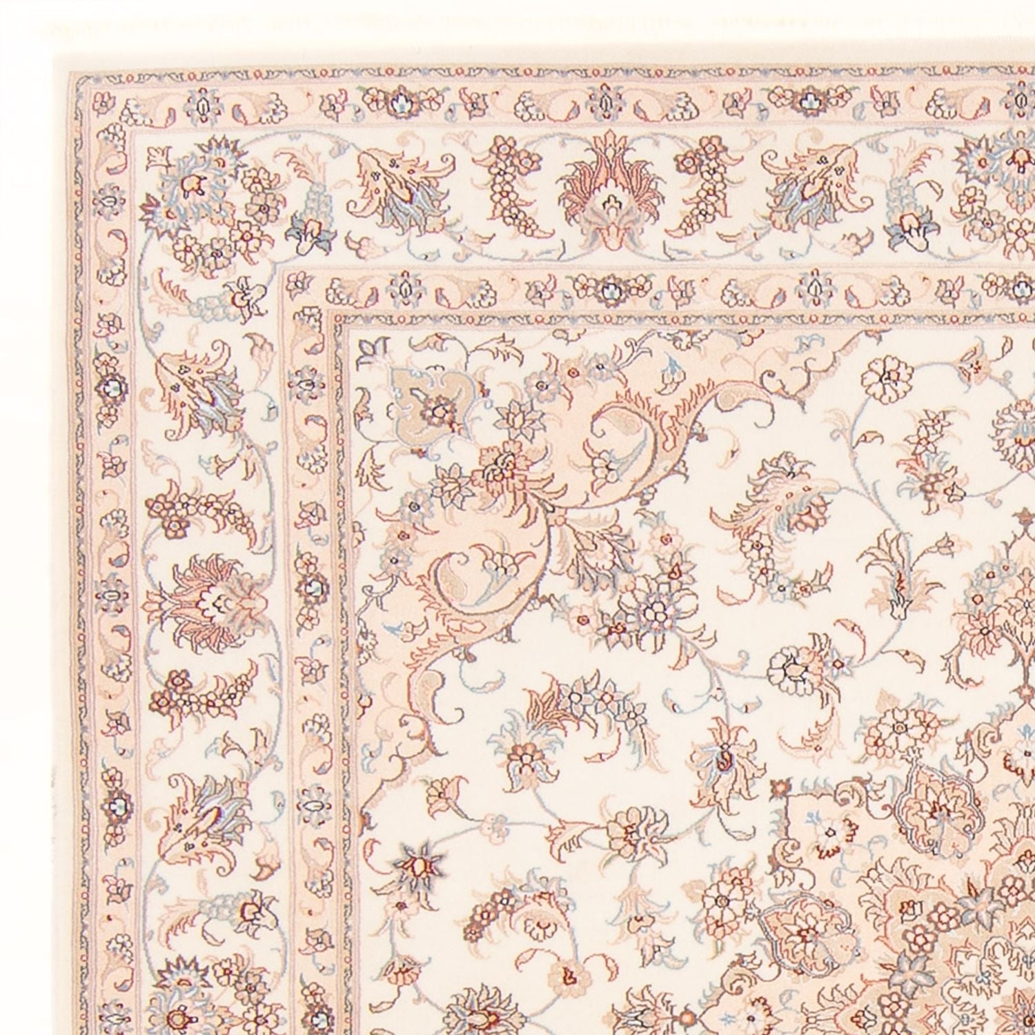Alfombra Persa - Tabriz - Real cuadrado  - 208 x 197 cm - crema