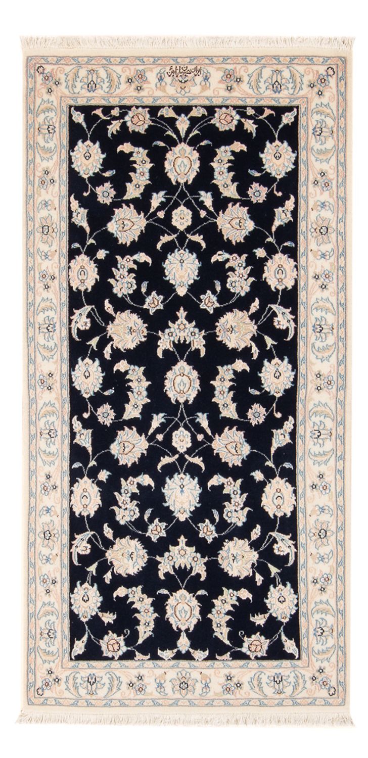 Alfombra Persa - Nain - Prima - 148 x 74 cm - azul oscuro