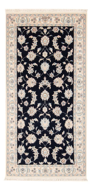 Alfombra Persa - Nain - Prima - 148 x 74 cm - azul oscuro