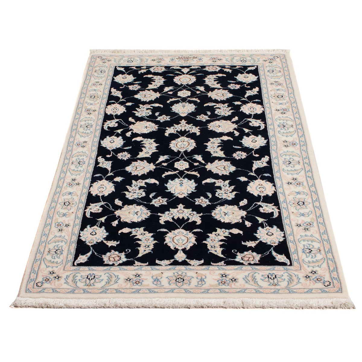Alfombra Persa - Nain - Prima - 148 x 74 cm - azul oscuro