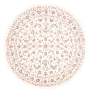 Alfombra persa - Tabriz redondo  - 152 x 146 cm - crema
