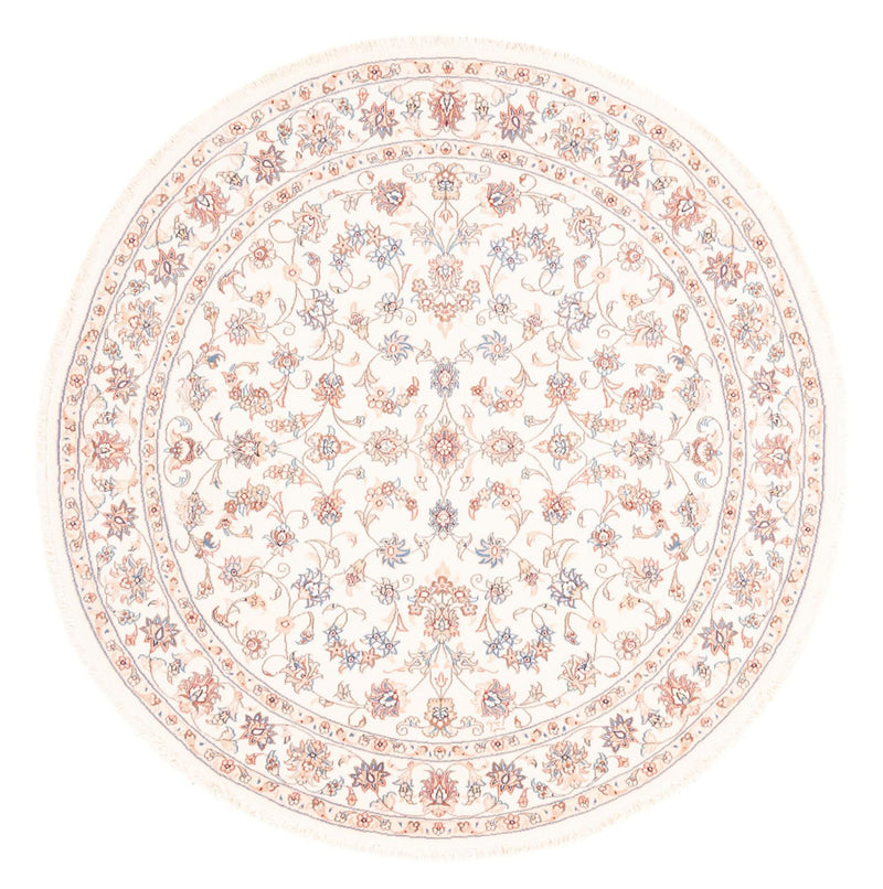 Alfombra persa - Tabriz redondo  - 152 x 146 cm - crema